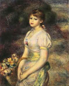 Young Girl with Flowers, Pierre Renoir